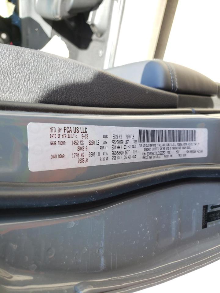 Photo 10 from auction – 2020 DODGE DURANGO R/ with VIN 1C4SDHCTXLC162657