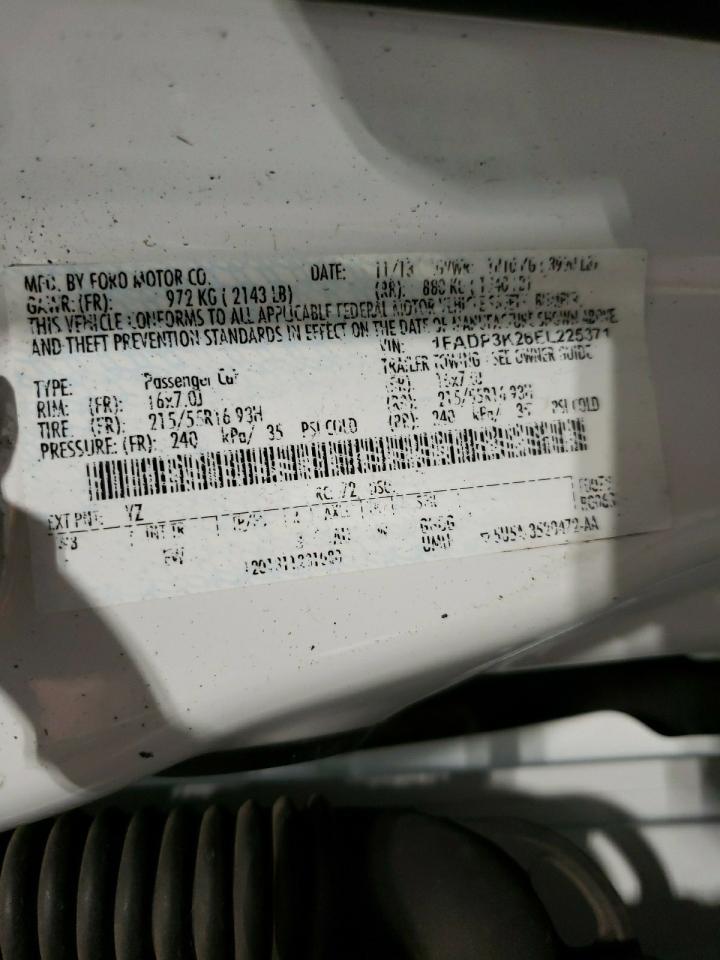 Photo 10 from auction – 2014 FORD FOCUS SE with VIN 1FADP3K26EL225371