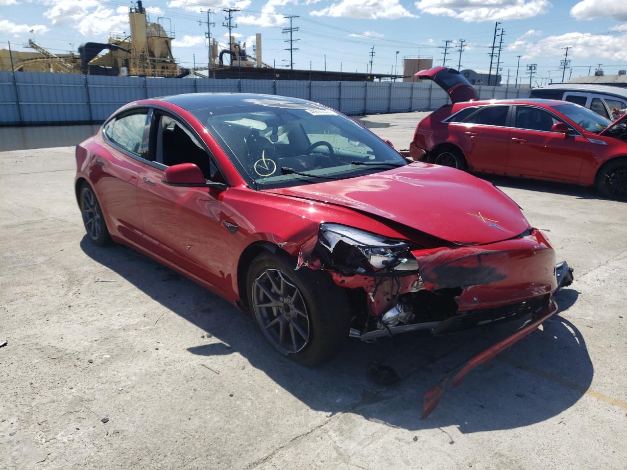 TESLA MODEL 3 2021 with VIN 5YJ3E1EA4MF066435 - Photo from auction