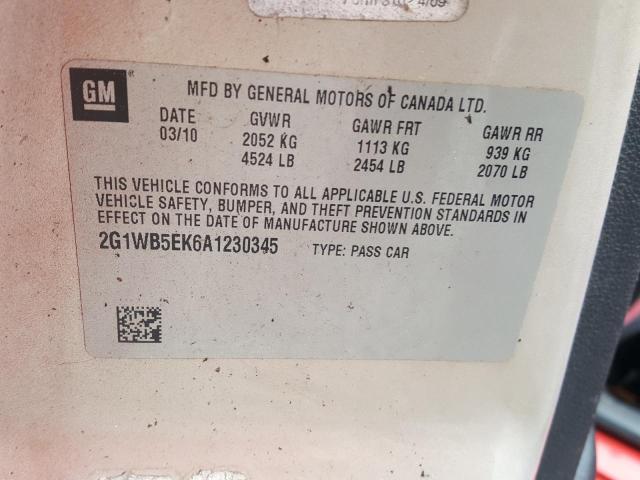 Photo 10 from auction – 2009 CHEVROLET IMPALA 1LT with VIN 2G1WT57N191316792