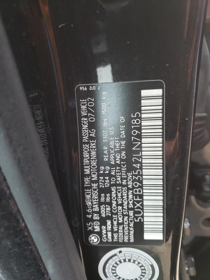 Photo 10 from auction – 2002 BMW X5 4.6IS with VIN 5UXFB93542LN79185