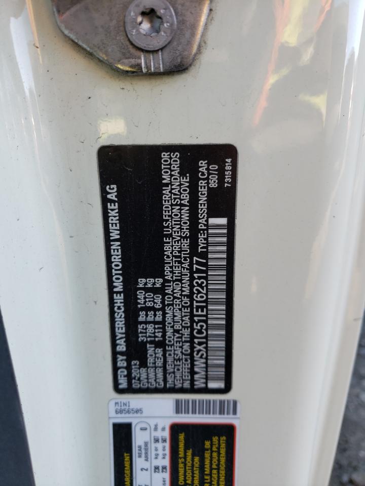 Photo 10 from auction – 2014 MINI COOPER COU with VIN WMWSX1C51ET623177
