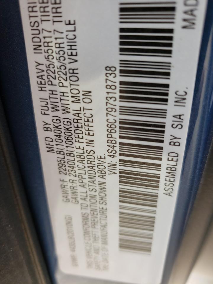 Photo 10 from auction – 2009 SUBARU OUTBACK 2. with VIN 4S4BP66C797318738