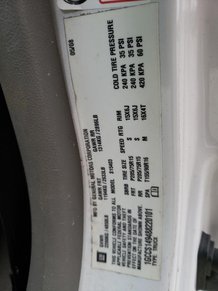 Photo 10 from auction – 2008 CHEVROLET COLORADO with VIN 1GCCS149488220101