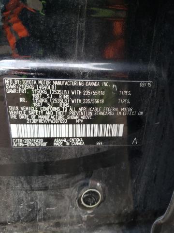 Photo 10 from auction – 2015 TOYOTA RAV4 LIMIT with VIN 2T3DFREV7FW387093