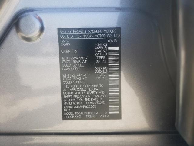 Photo 10 from auction – 2016 NISSAN ROGUE S with VIN KNMAT2MT8GP602805