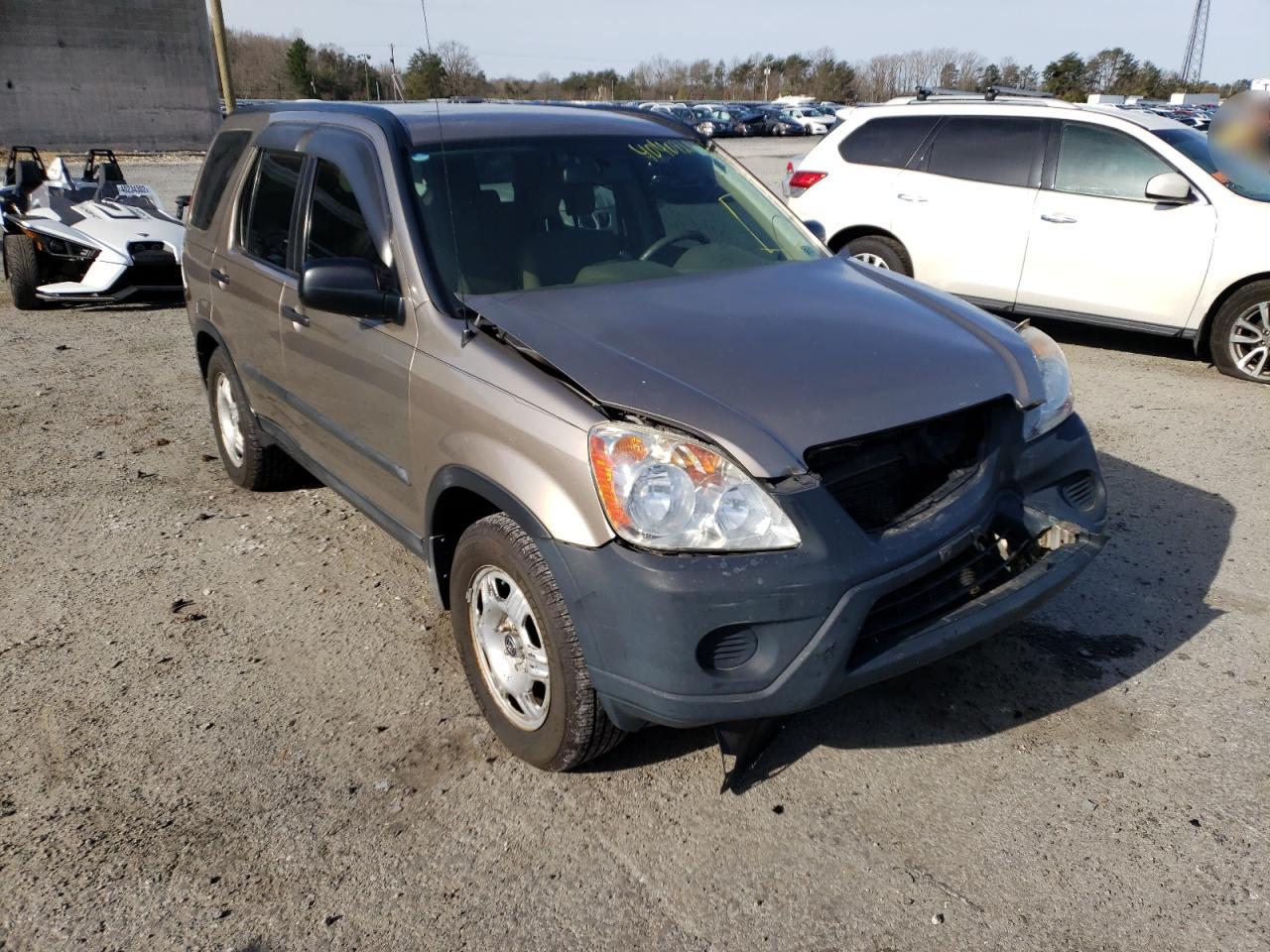 HONDA CR-V LX 2005 with VIN SHSRD68525U304429 - Photo from auction