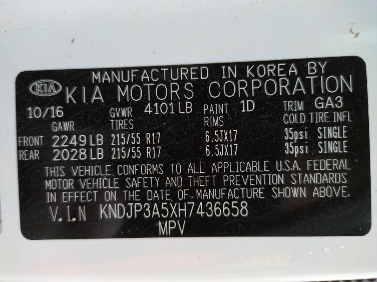 Photo 10 from auction – 2017 KIA SOUL + with VIN KNDJP3A5XH7436658