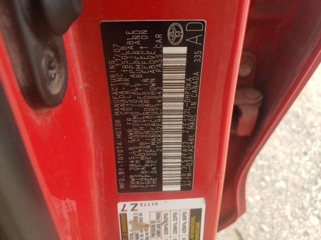 Photo 10 from auction – 2008 TOYOTA COROLLA MA with VIN 2T1KR32E98C714543