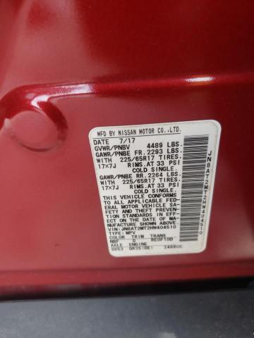Photo 10 from auction – 2017 NISSAN ROGUE S with VIN JN8AT2MT2HW404510