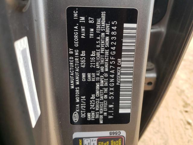 Foto 10 de la subasta – 2015 KIA OPTIMA EX con VIN 5XXGN4A75FG423845