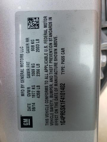 Photo 10 from auction – 2015 BUICK VERANO CON with VIN 1G4PR5SK1F4101402