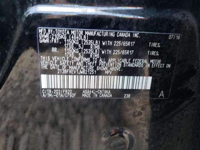 Photo 10 from auction – 2018 TOYOTA RAV4 LE with VIN 2T3BFREV1JW821251