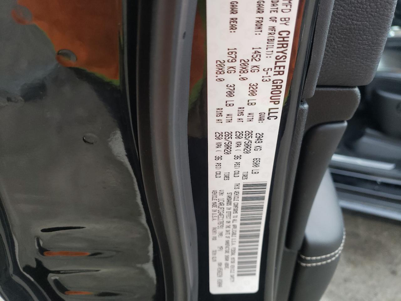 Photo 10 from auction – 2014 JEEP GRAND CHER with VIN 1C4RJFCG4EC178791
