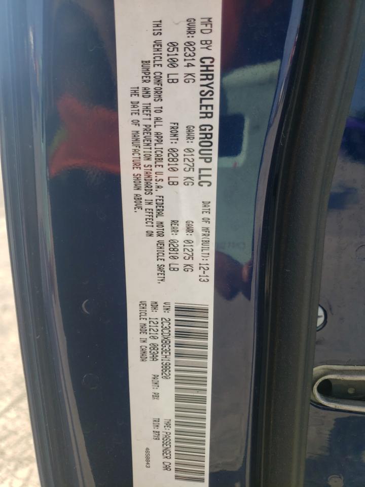 Photo 10 from auction – 2014 DODGE CHARGER SE with VIN 2C3CDXBG3EH198620