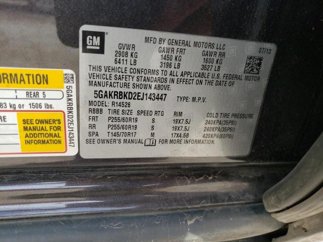 Photo 10 from auction – 2014 BUICK ENCLAVE with VIN 5GAKRBKD2EJ143447