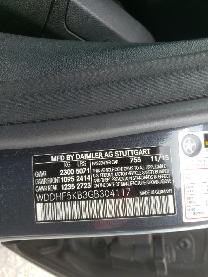 Photo 10 from auction – 2016 MERCEDES-BENZ E 350 with VIN WDDHF5KB3GB304117