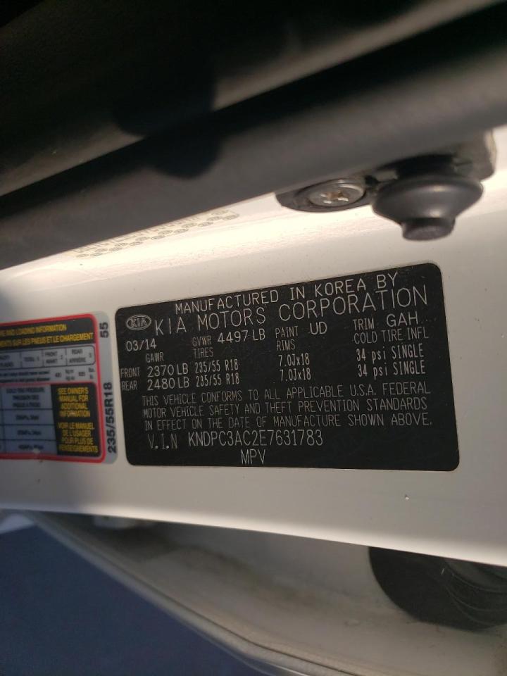 Photo 10 from auction – 2014 KIA SPORTAGE E with VIN KNDPC3AC2E7631783