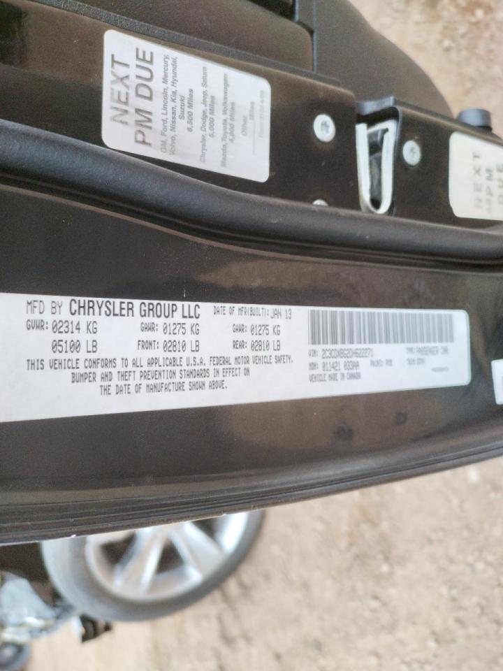 Photo 10 from auction – 2013 DODGE CHARGER SE with VIN 2C3CDXBG2DH622271