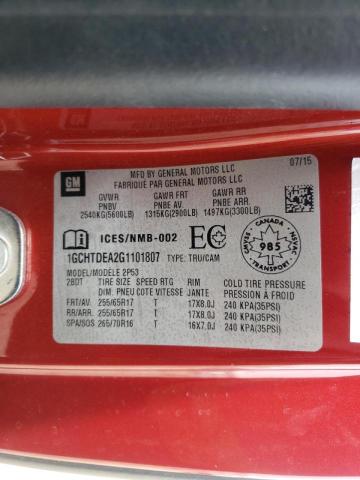 Photo 10 from auction – 2016 CHEVROLET COLORADO Z with VIN 1GCHTDEA2G1101807