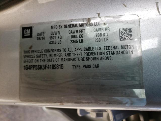 Photo 10 from auction – 2015 BUICK VERANO with VIN 1G4PP5SK3F4109815