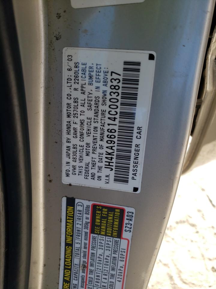 Photo 10 from auction – 2004 ACURA 3.5RL with VIN JH4KA96614C003837
