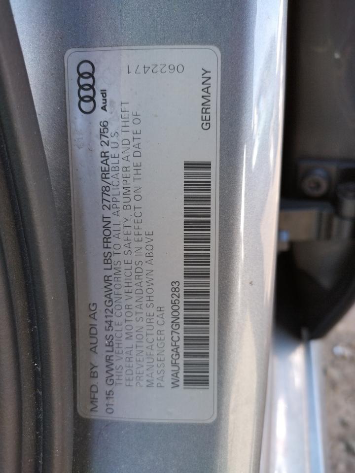 Photo 10 from auction – 2016 AUDI A6 PREMIUM with VIN WAUFGAFC7GN005283