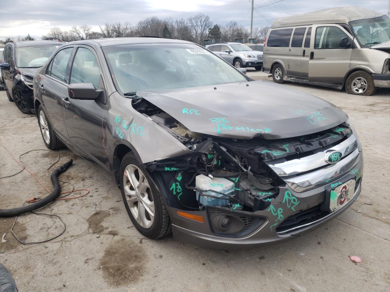FORD FUSION SE 2012 with VIN 3FAHP0HA4CR387609 - Photo from auction