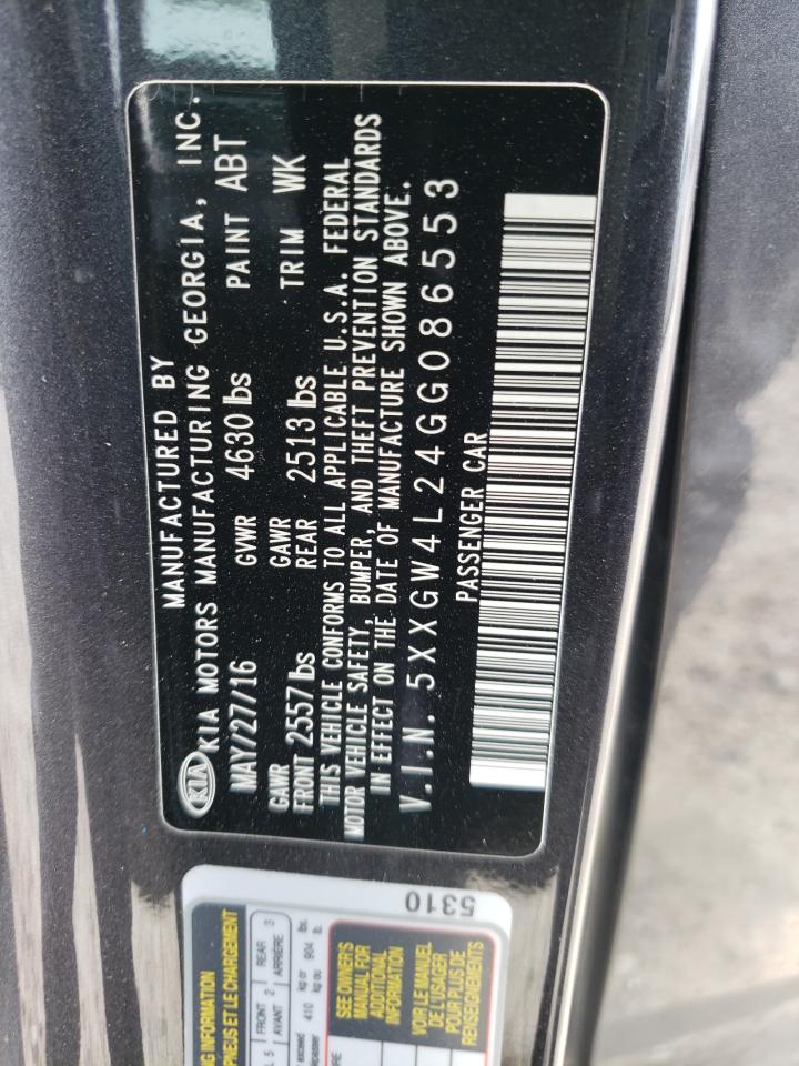 Photo 10 from auction – 2016 KIA OPTIMA SX with VIN 5XXGW4L24GG086553