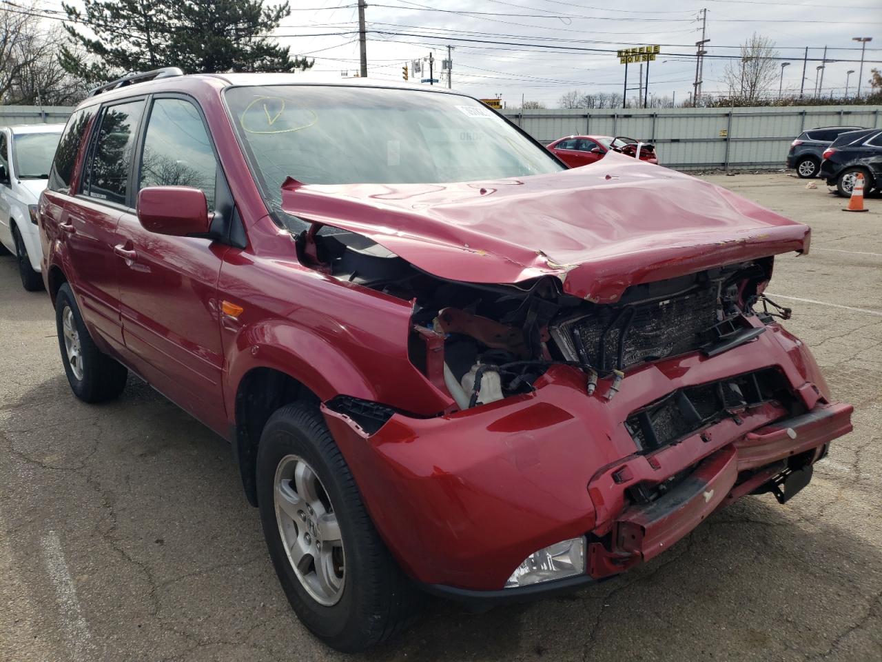 HONDA PILOT EX 2006 with VIN 2HKYF18486H501583 - Photo from auction