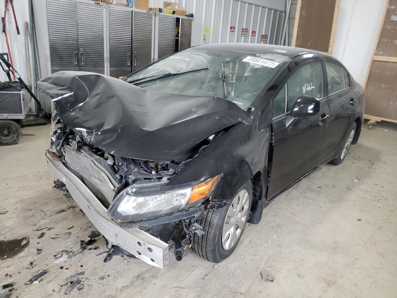 Photo 2 from auction – 2012 HONDA CIVIC LX with VIN 19XFB2F50CE011515