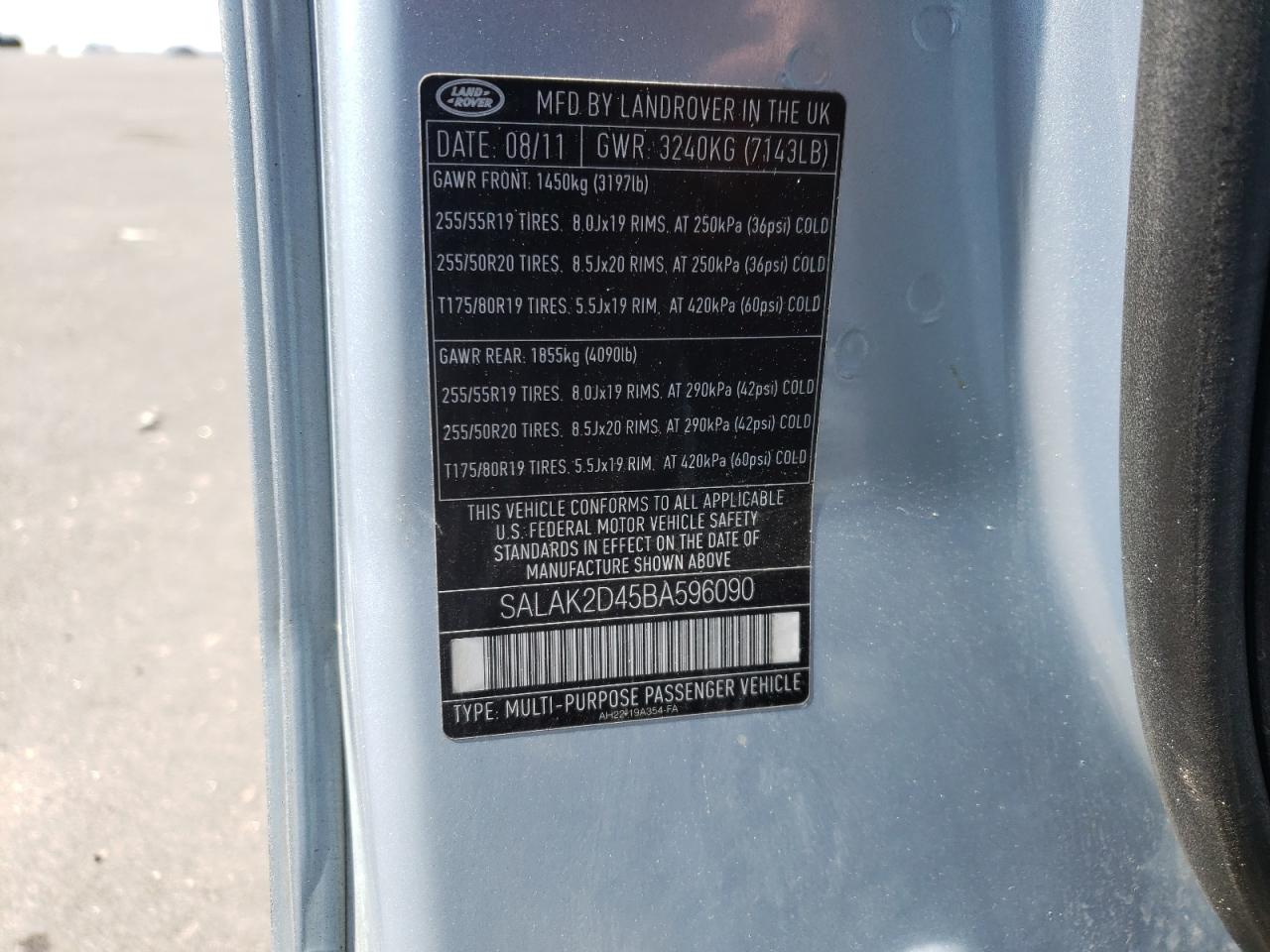 صورة رقم 10 من المزاد - 2011 LAND ROVER LR4 HSE LU مع VIN SALAK2D45BA596090