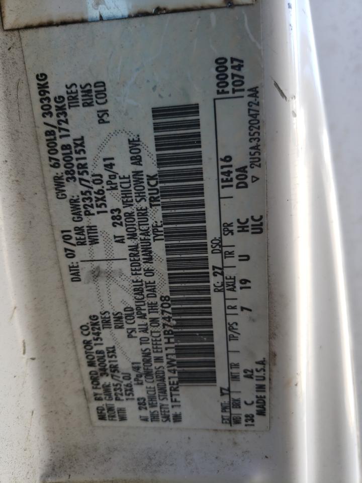 Photo 10 from auction – 1991 FORD ECONO E150 with VIN 1FTRE14W11HB74708