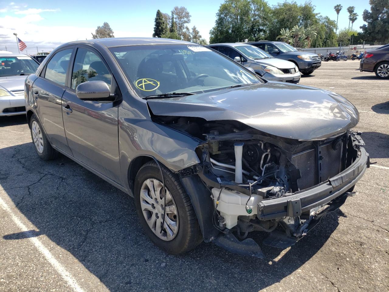 KIA FORTE EX 2013 with VIN KNAFU4A22D5690328 - Photo from auction