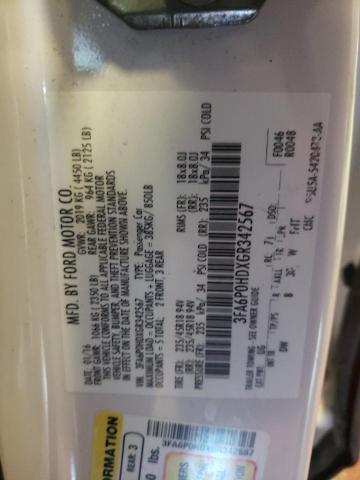 Photo 10 from auction – 2016 FORD FUSION SE with VIN 3FA6P0HDXGR342567