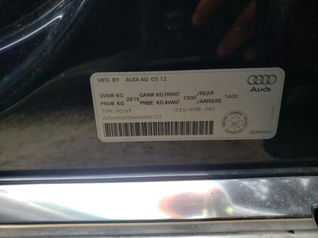 Photo 10 from auction – 2013 AUDI A8 QUATTRO with VIN WAUAGAFD6DN000722