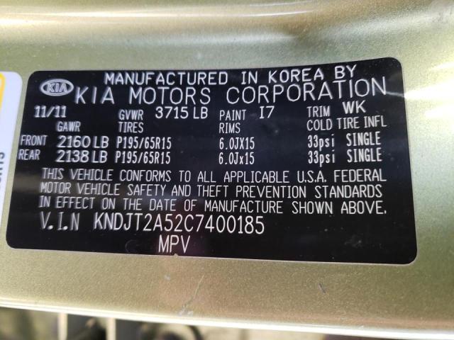 Photo 10 from auction – 2012 KIA SOUL with VIN KNDJT2A52C7400185