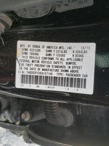 Photo 10 from auction – 2014 HONDA ACCORD SPO with VIN 1HGCR2F50EA107148
