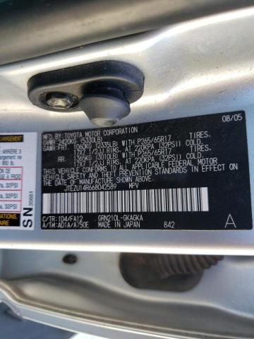 Photo 10 from auction – 2006 TOYOTA 4RUNNER SR with VIN JTEZU14R668042589
