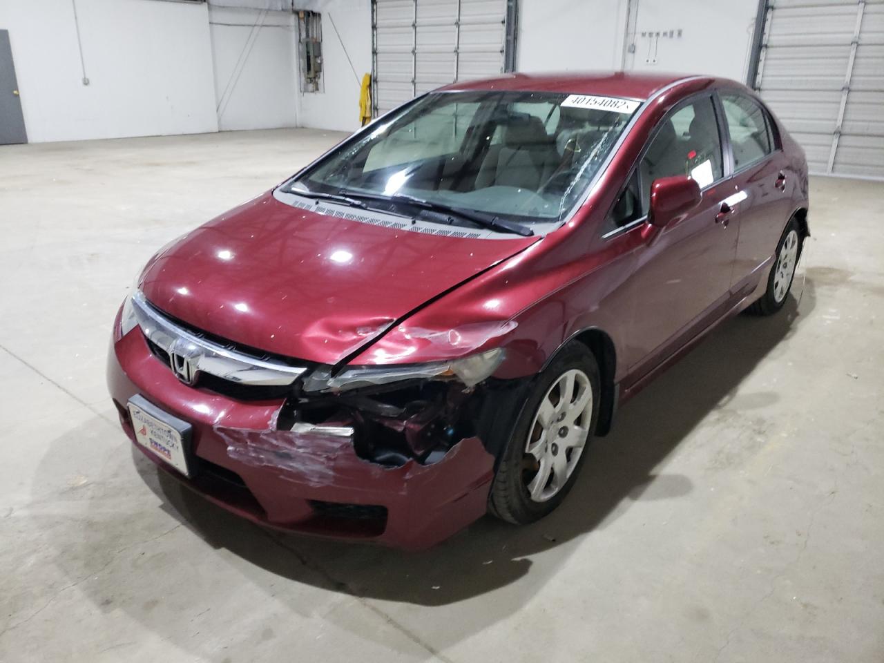 Photo 2 from auction – 2010 HONDA CIVIC LX with VIN 19XFA1F57AE020609