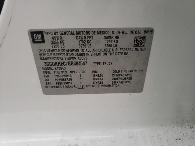 Photo 10 from auction – 2016 CHEVROLET SILVERADO with VIN 3GCUKREC7GG304547