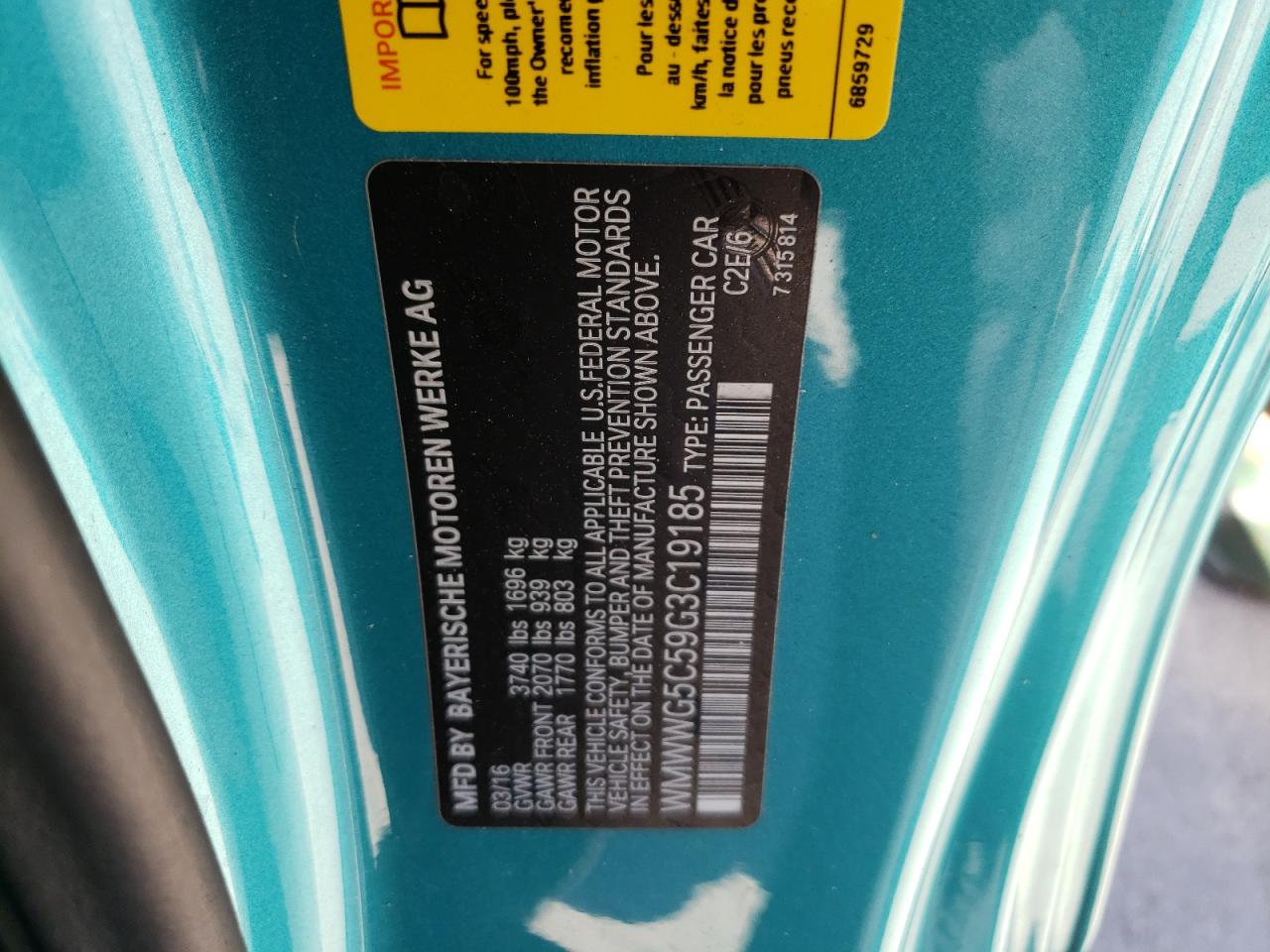 Photo 10 from auction – 2016 MINI COOPER with VIN WMWWG5C59G3C19185