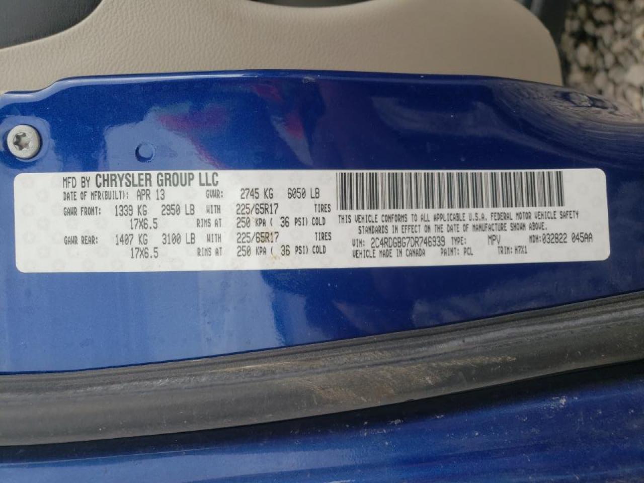 Photo 10 from auction – 2013 DODGE GRAND CARA with VIN 2C4RDGBG7DR746939