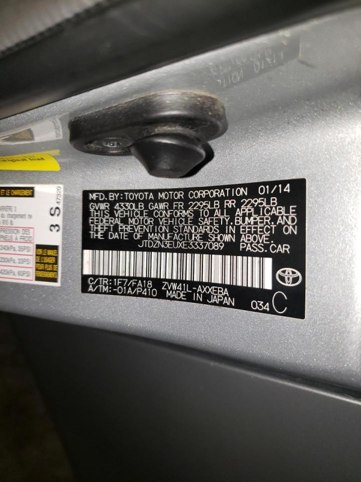 Photo 10 from auction – 2014 TOYOTA PRIUS V with VIN JTDZN3EUXE3337089