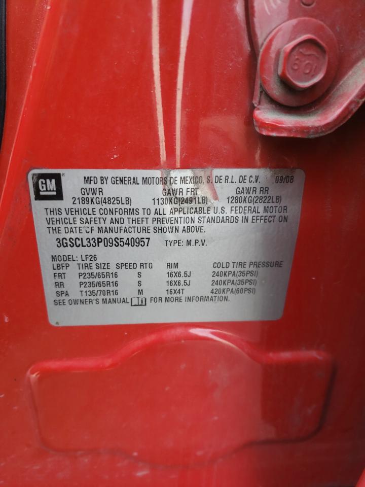 Photo 10 from auction – 2009 SATURN VUE XE with VIN 3GSCL33P09S540957