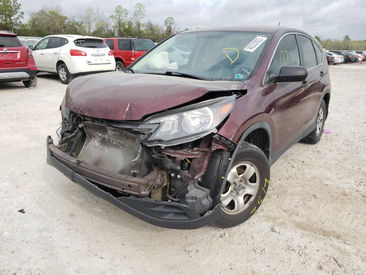 Photo 2 from auction – 2012 HONDA CR-V LX with VIN 5J6RM4H32CL033094