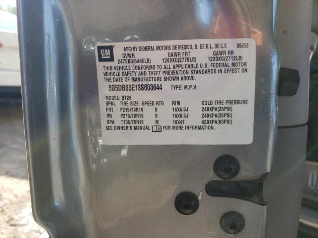 BUICK RENDEZVOUS 2003 with VIN 3G5DB03E13S603644 - Photo from auction