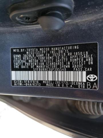 Photo 10 from auction – 2016 TOYOTA COROLLA L with VIN 5YFBURHE3GP395549