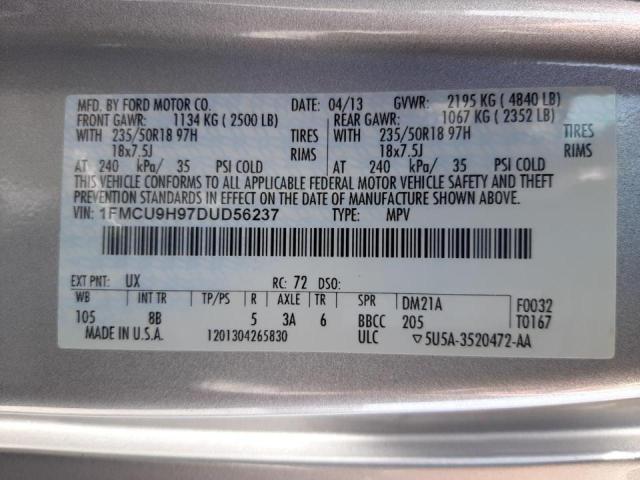 Photo 10 from auction – 2013 FORD ESCAPE SEL with VIN 1FMCU9H97DUD56237