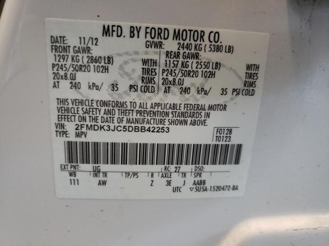 Photo 10 from auction – 2013 FORD EDGE SEL with VIN 2FMDK3JC5DBB42253